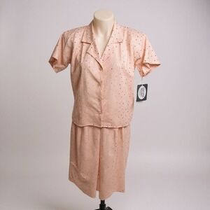 Smith & Jones Women's Executive Dressing Petite Pink Skirt Set Dead Stock Size 8